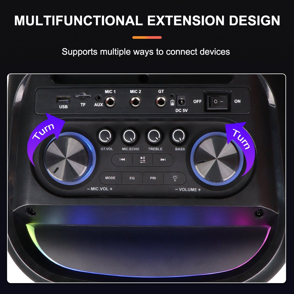 SING-E ZQS8258 Manufactured Factory Customizable OEM/ODM Speaker RGB LED Lighting 50W Horn Party Computer Stage Mobile Phone