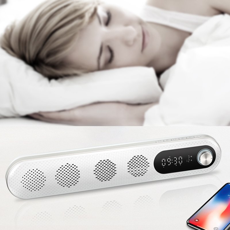 k7 New Soundbar BT mini amplifier wireless bass sound equipment Aux with LCD display alarm clock FM Radio