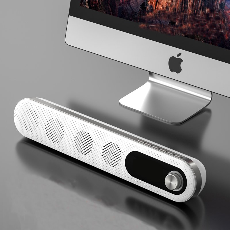 k7 New Soundbar BT mini amplifier wireless bass sound equipment Aux with LCD display alarm clock FM Radio