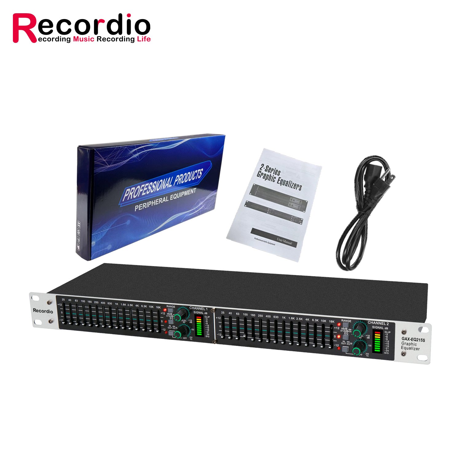 GAX-EQ215S Professional equalizer dual 15-segment graphic equalizer equipment stage perform