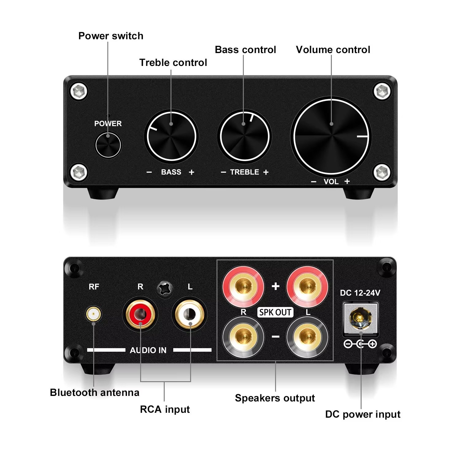 professional 50W*2 Channel Class D Stereo audio video amplifier BT Receiver Speakers Sound Equipment Power audio amplifier