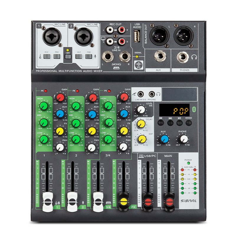 Voxfull VF-6BT DJ controller audio console mixer Suitable for gig bar parties