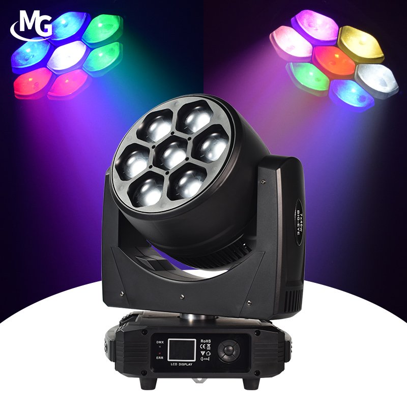 7*40W RGBW 4 in 1 Zoom Moving Head Light LED Wash Stage Light for bar stage club