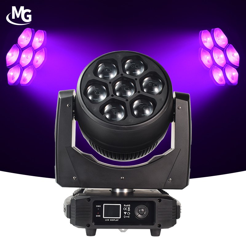 7*40W RGBW 4 in 1 Zoom Moving Head Light LED Wash Stage Light for bar stage club
