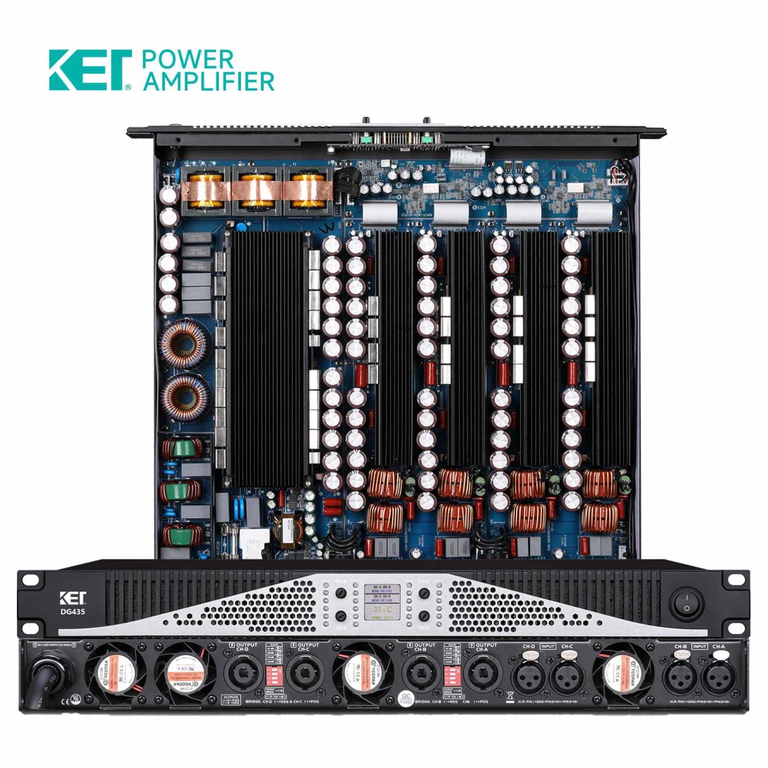 KET Audio Power Amplifier 5000W High Quality Power Amplifier Sound Equipment/Amplifiers/Speaker
