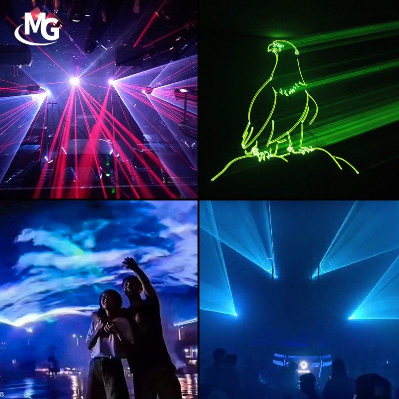 20W RGB Laser Light Show Professional Projector Event DJ Club Laser light Animation Full Color RGB 20w Laser Light