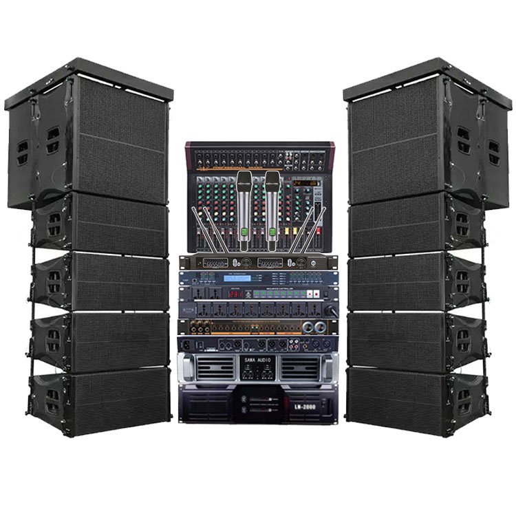 Q210 professional powered double 10 inch line array speaker passive audio equipment sound system for active stage speaker