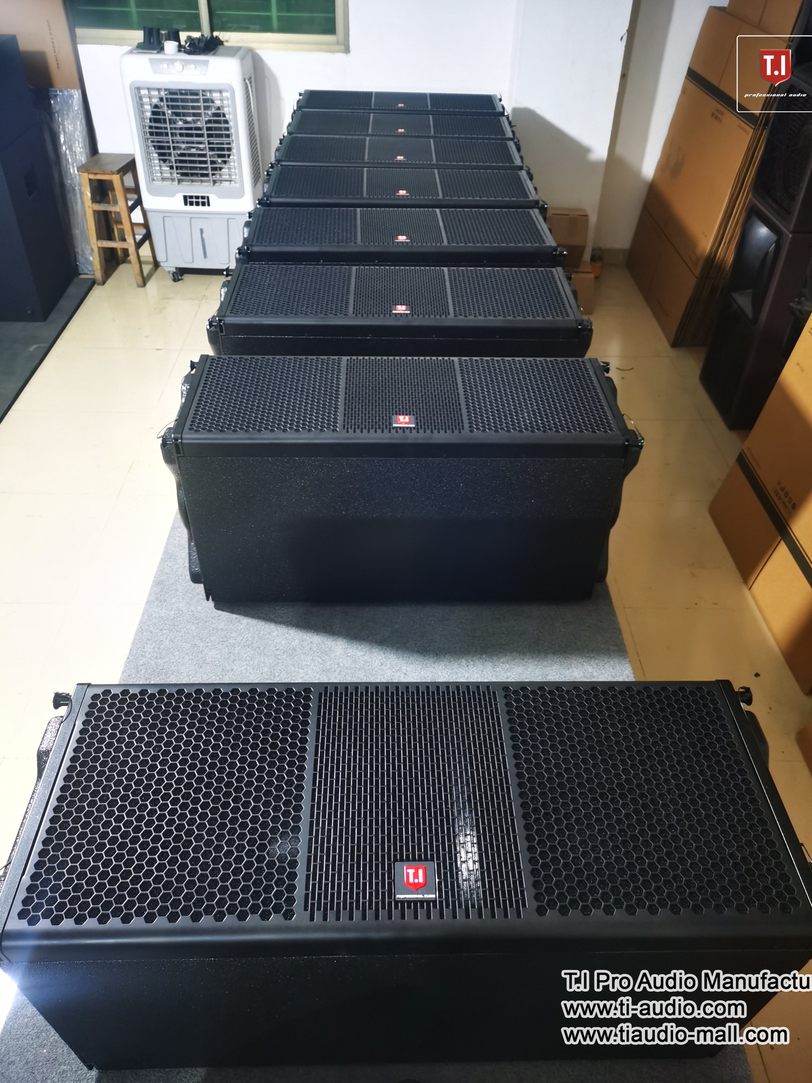 LA-2122 Professional Passive Line Array Speaker Double 12-Inch Two-Way Audio Sound System For Church