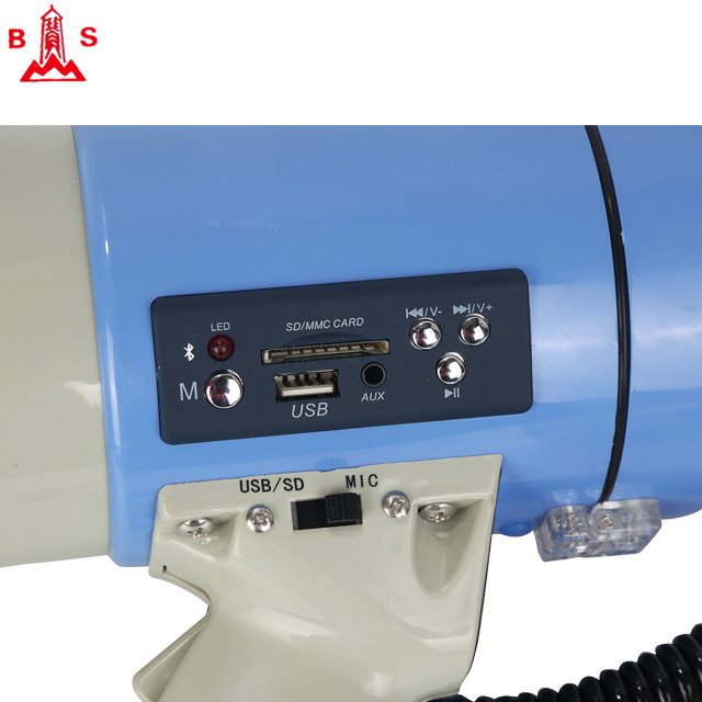 50W megafone with USB/SD socket high power megaphone speaker bullhorn loudspeaker manufacturer