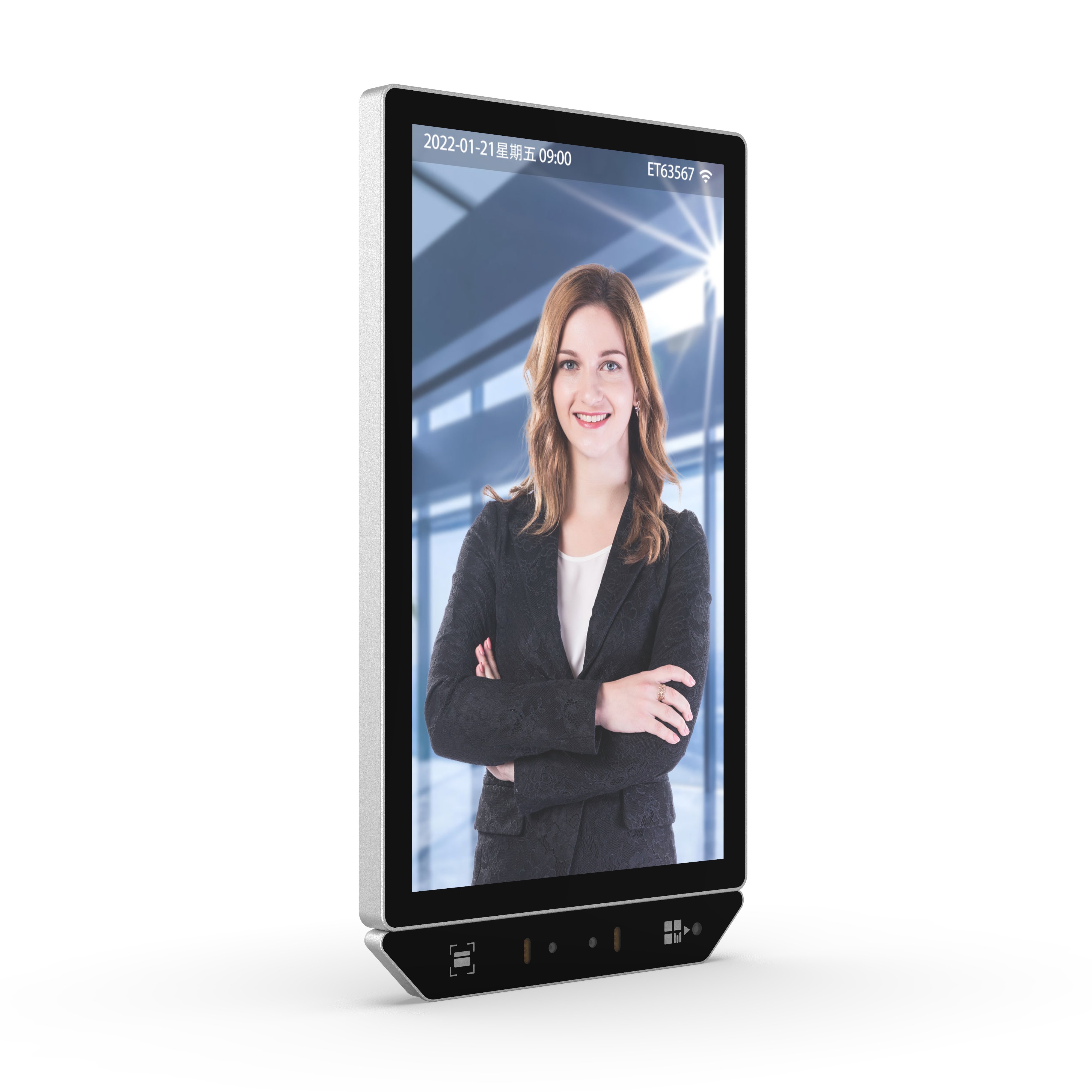 8 Inch Touch Screen Face ID Access Control Recognition Security System Employee Attendance for Office Building and Stations