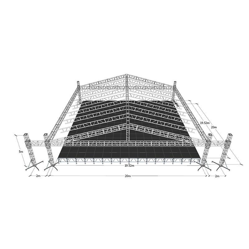 Large Tents Aluminum Materials Concert Event Stage System With Roof Truss For Events Outdoor Concert Stage Truss