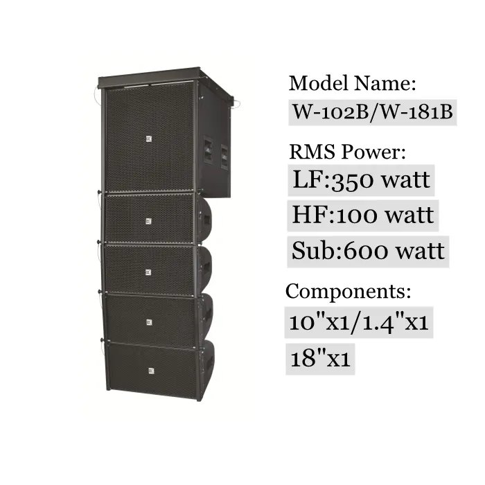 Cvr two-way 10 inch woofer passive/active outdoor/indoor line array system/sound equipment