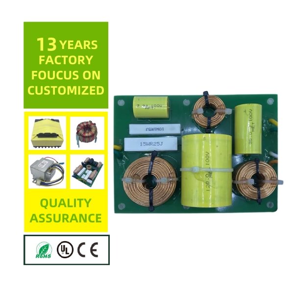OEM 200w Passive 2 way treble and bass Audio crossover for home use floor stand box F4R all glass fibre Audio driver