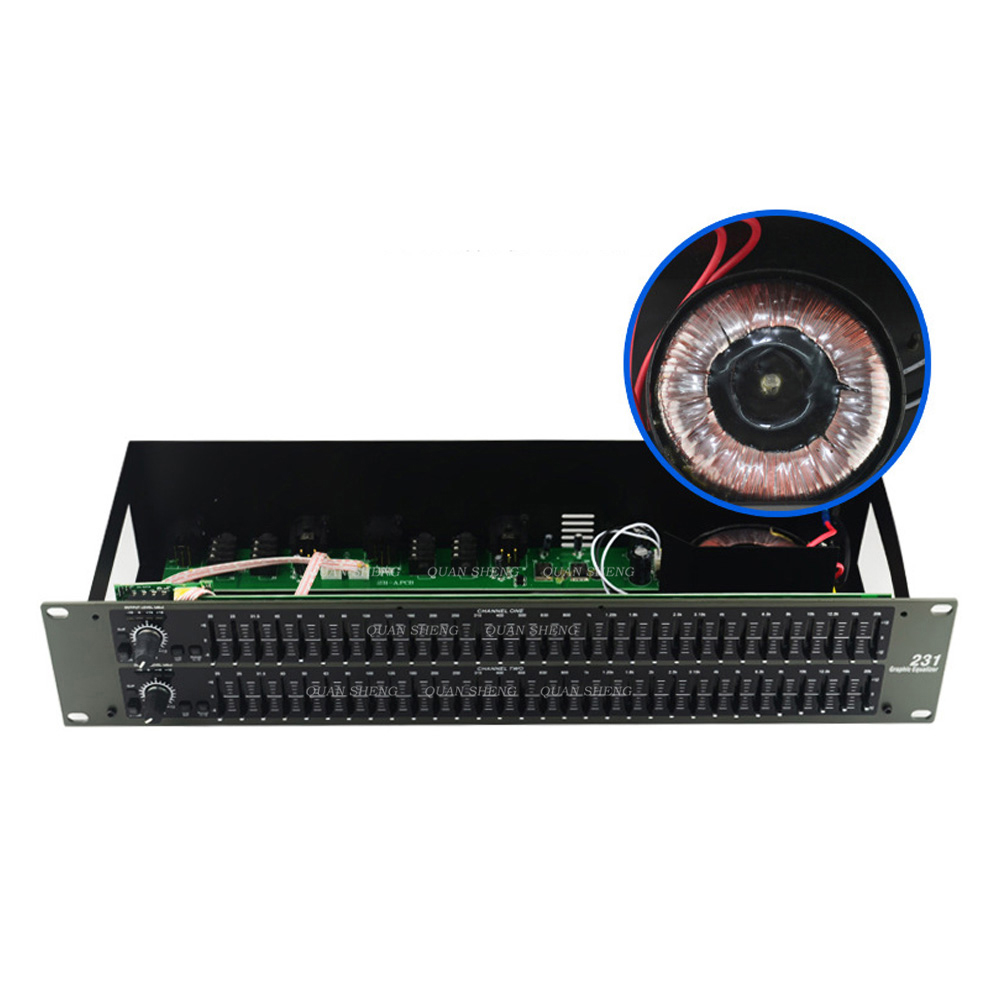 DBX 231 Dual Channel 31 Band Stereo 231 EQ Audio Signal Digital Effect Processor Professional Equalizer Stage for DBX