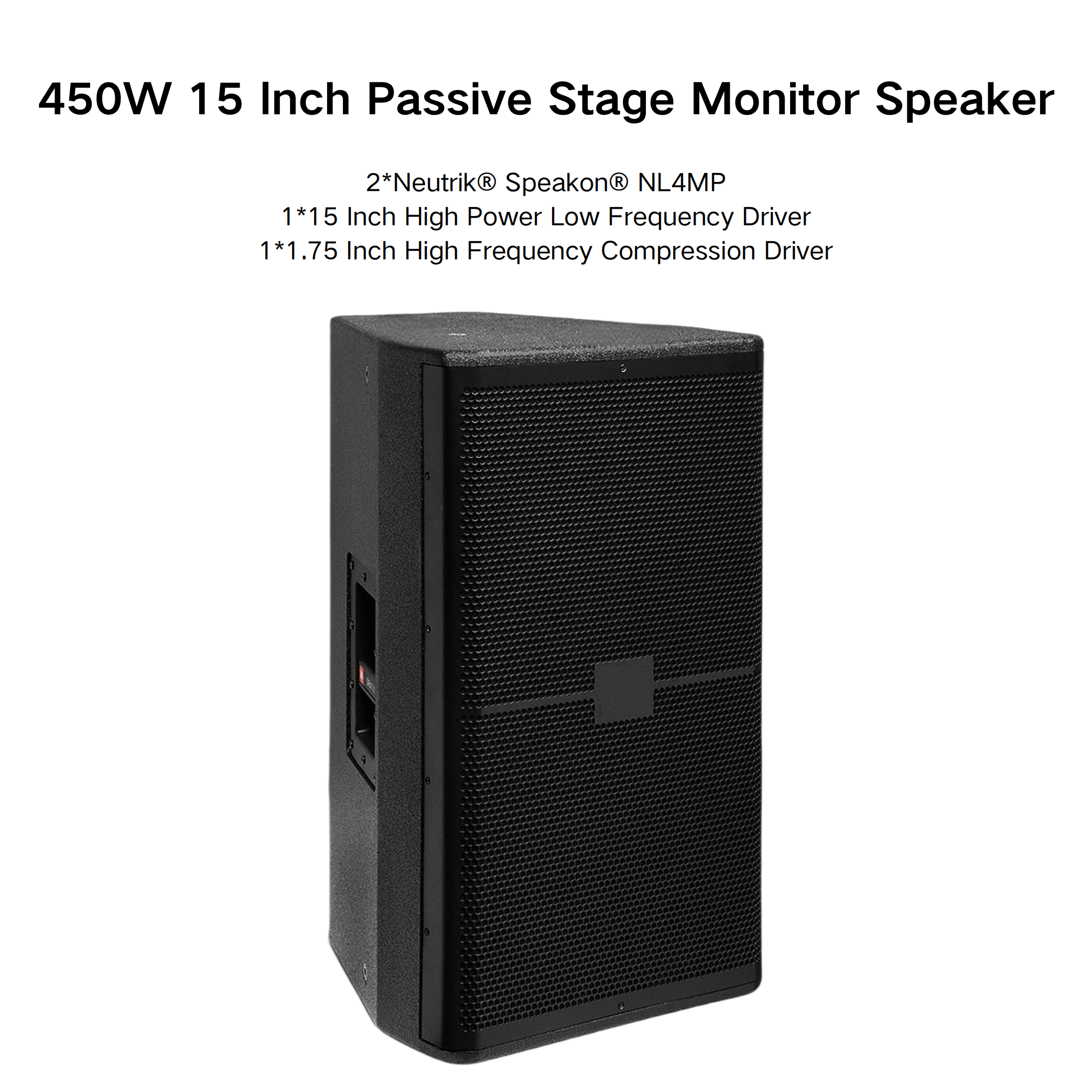 Passive 450W 15 Inch 2-Way Full-Rang Stage Speakers (2-Way Bass Reflex) Performance Professional Audio Sound Equipment