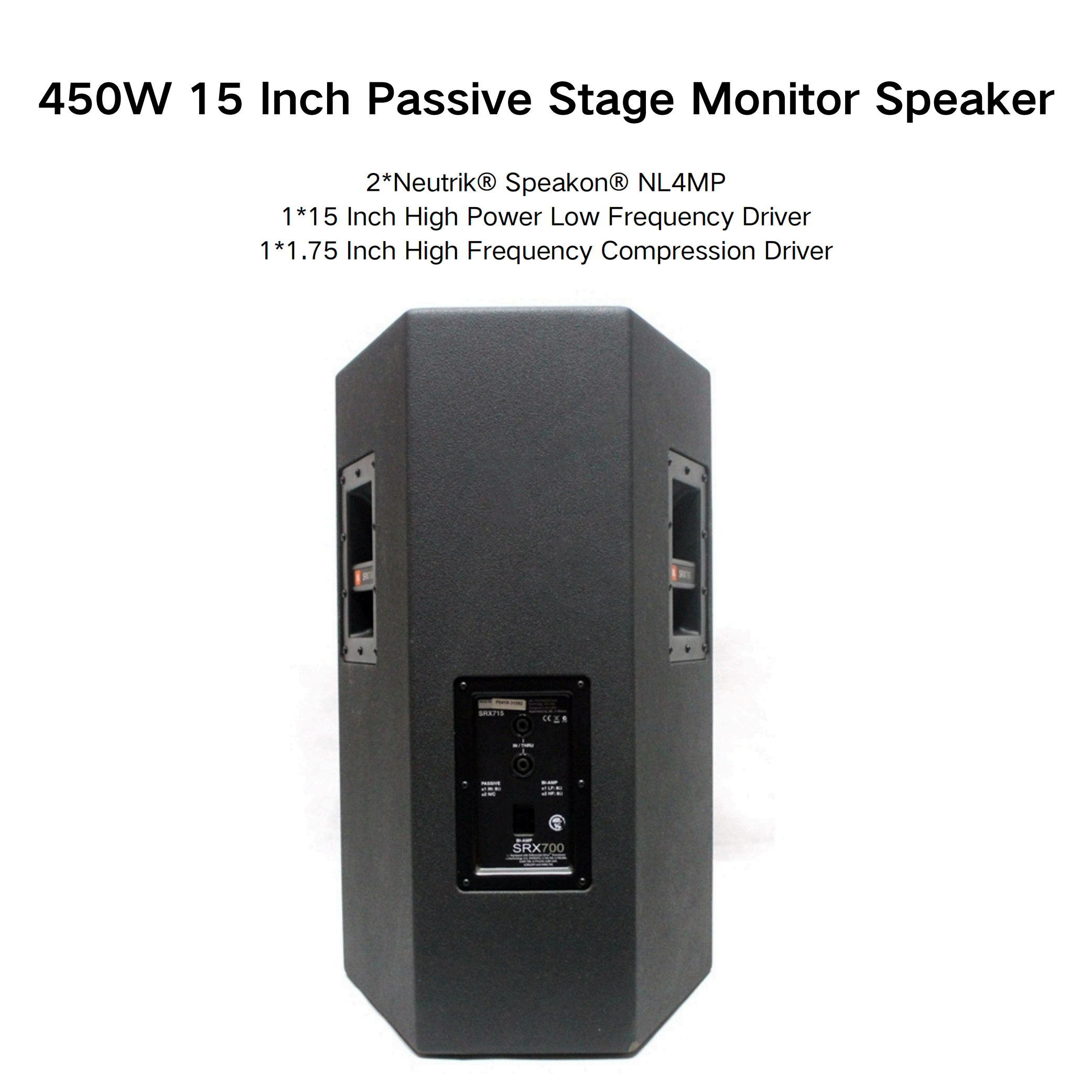 Passive 450W 15 Inch 2-Way Full-Rang Stage Speakers (2-Way Bass Reflex) Performance Professional Audio Sound Equipment