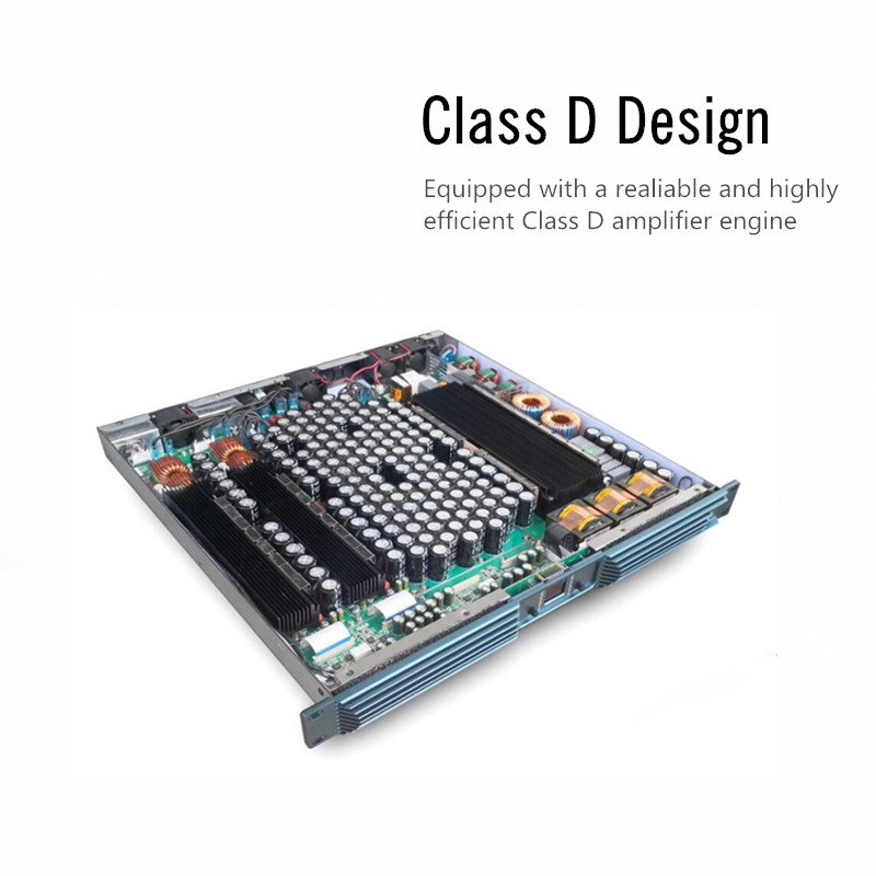3000 Watts x 2 Channel Professional K30 1U Class D Audio Power Amplifier for Subwoofer