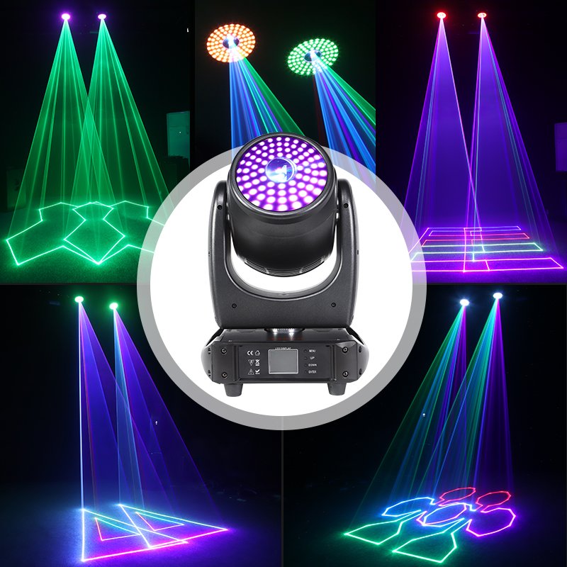 New 3W Moving Head Laser RGB Full Color Animation Laser Light for Dj Disco Club Bar Event Wedding Stage
