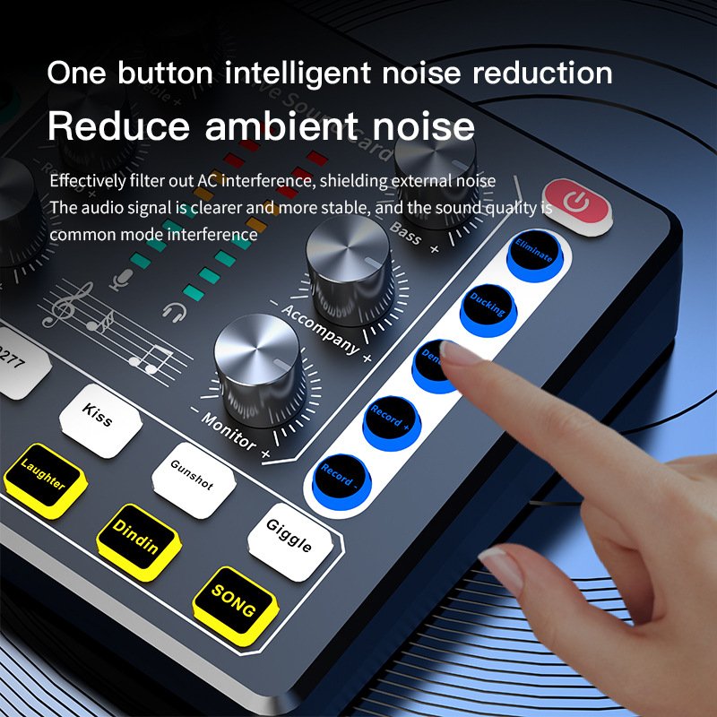 M8 English cross-border live sound card can be equipped with BM800 cantilever set of brackets for recording singing