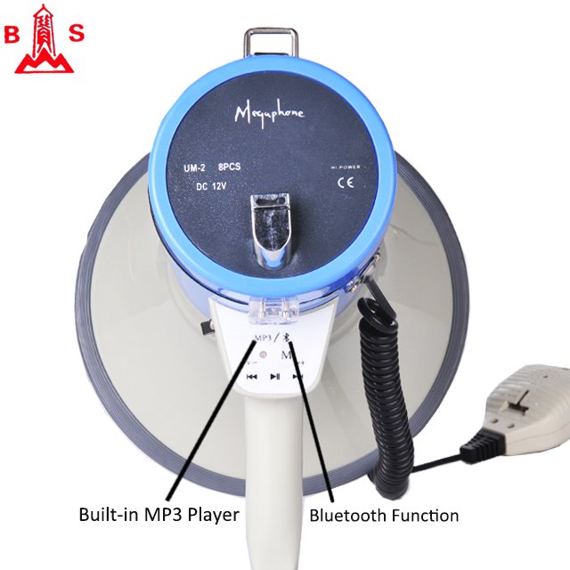 50W speaker with USB/SD card socket 3.5 mm AUX input hole for public address safety alarm use high power big speaker megaphone
