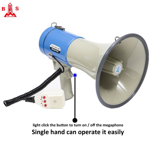 50W speaker with USB/SD card socket 3.5 mm AUX input hole for public address safety alarm use high power big speaker megaphone