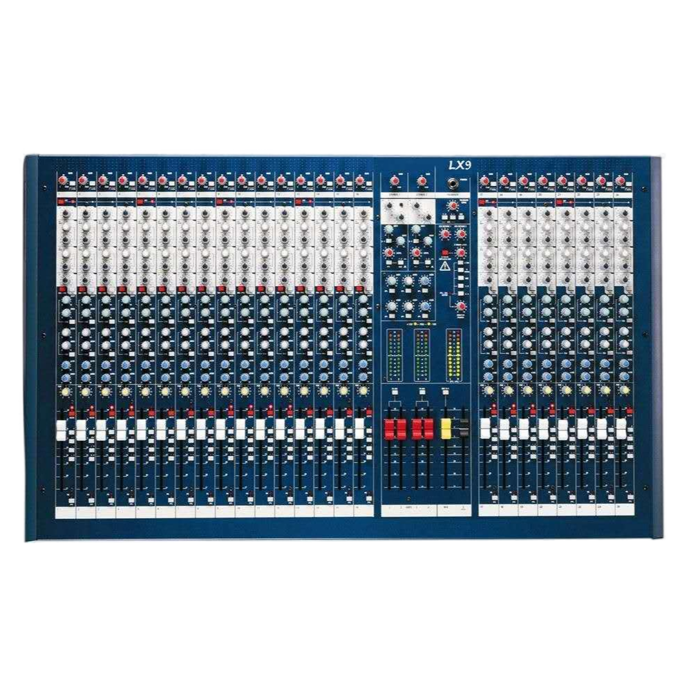 LX9-16/24/32 Channel Professional audio mixer 6aux 2 stereo audio mixing console GB30 MIC preamplfier stereo sound craft mixer