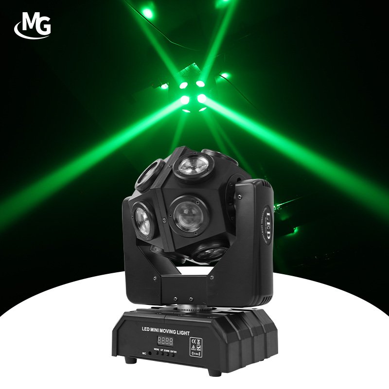 Newest 12pcs LED Football Beam Moving Head Light Stage Effect Lighting RGBW 4in1 DJ Mini Ball Light for Disco Bar Club