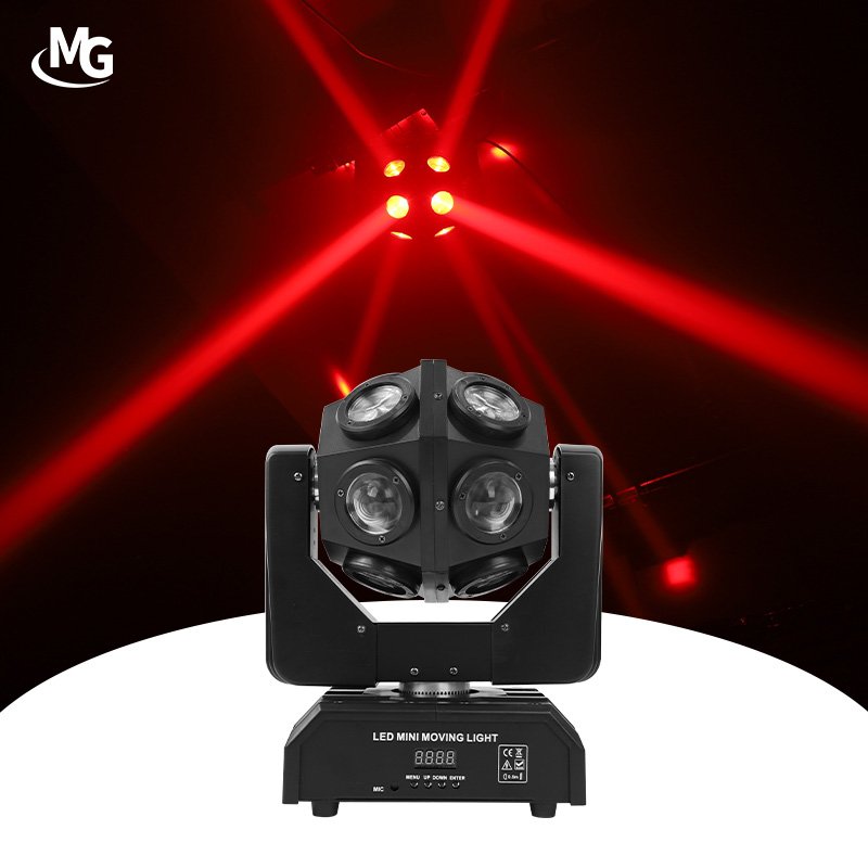 Newest 12pcs LED Football Beam Moving Head Light Stage Effect Lighting RGBW 4in1 DJ Mini Ball Light for Disco Bar Club