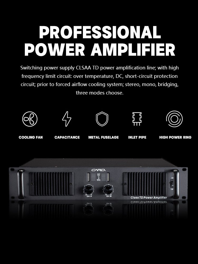 High Output 7000w Multi-Channel Power Drive Amplifier Active Power Amplifier Module For Concerts With 1 Year Warranty