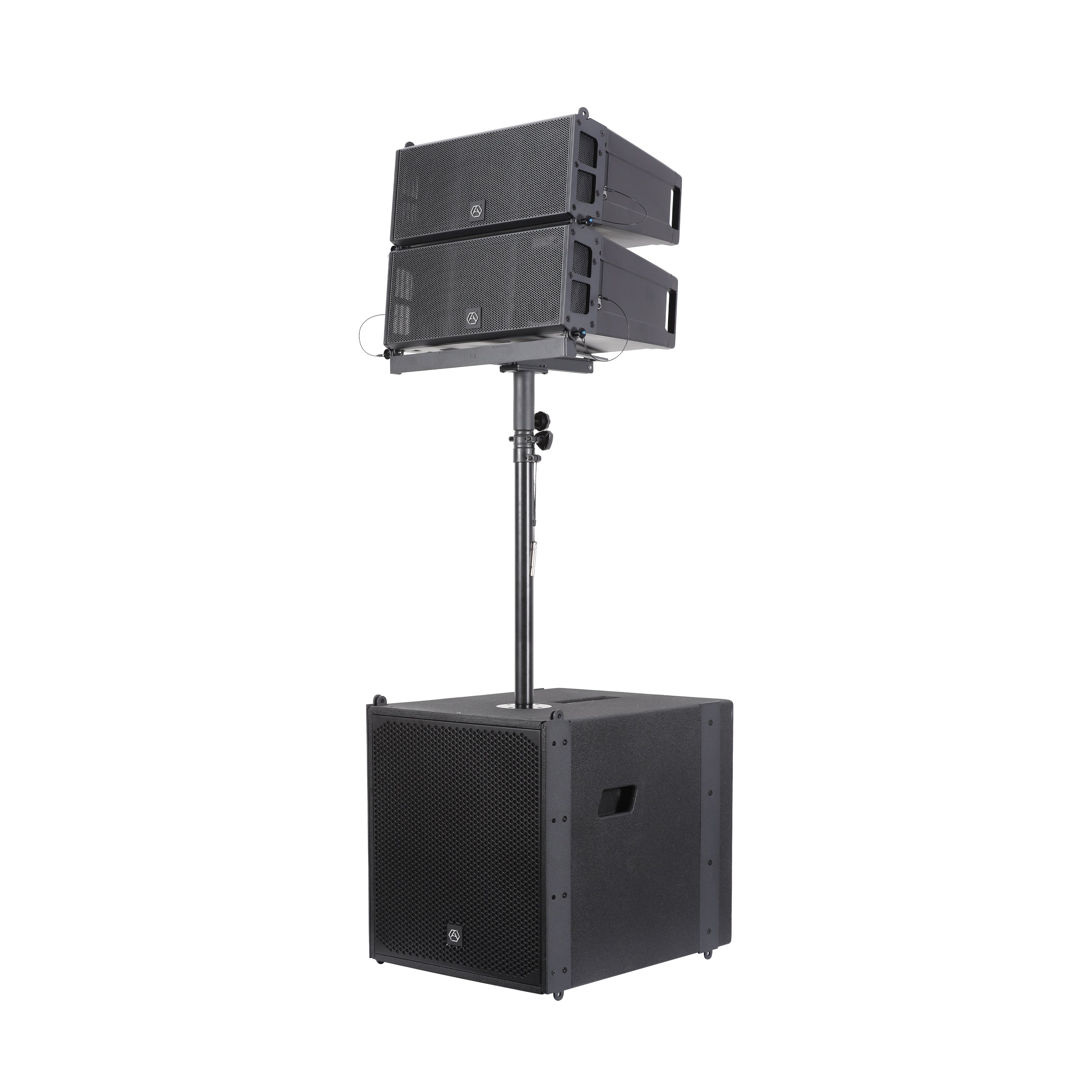 Accuracy Pro Audio LAP615-COMBO Line Array Sound System Active Professional DJ Speaker Set System Outdoor Audio Mixer PA System