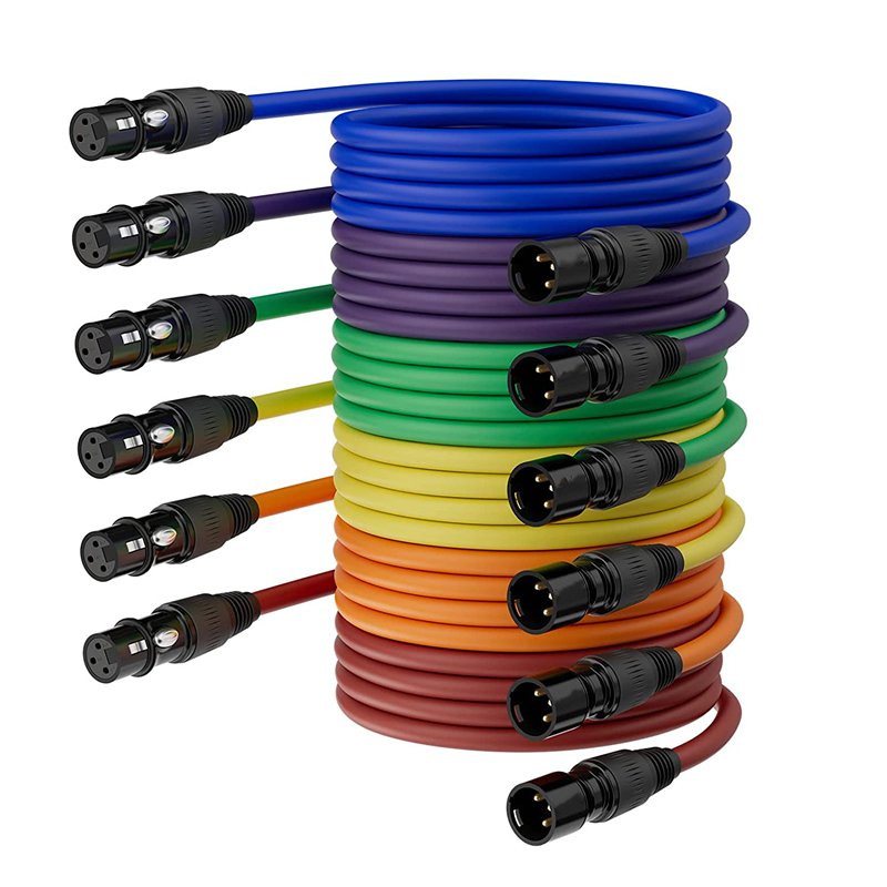 OFC Shilelded XLR Kabel 1M 2M 3M 5M 10M 15M 20M 30M 50M 100M XLR Connector 3 Pin Microphone Audio Cable Custom Color