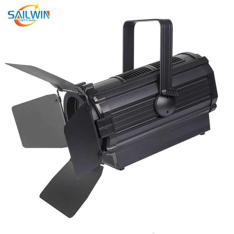 LED 300W Adjusted Fresnel Spotlight Theater Studio Light DMX Stage Lighting RGBW Fresnel Spotlight with Auto Zoom