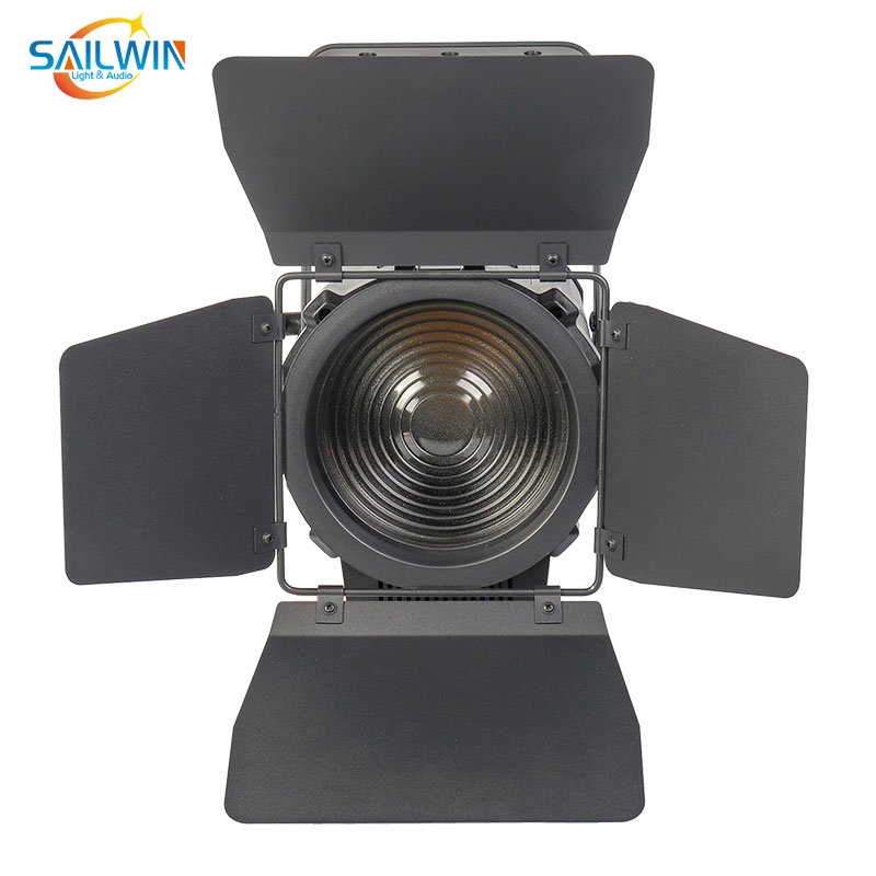 LED 300W Adjusted Fresnel Spotlight Theater Studio Light DMX Stage Lighting RGBW Fresnel Spotlight with Auto Zoom