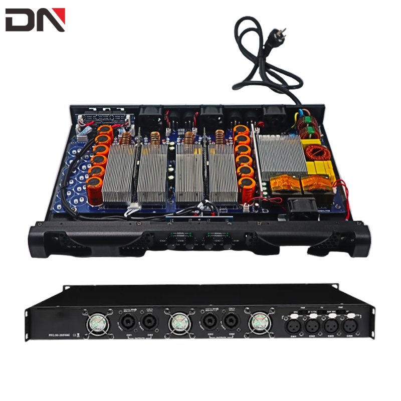 Custom 1u Stable 8 Ohm 2x1500w 4 Ohm 2x2000 watt 4 Channel Sound Equipment Speaker Audio Class D Power Amplifier Professional