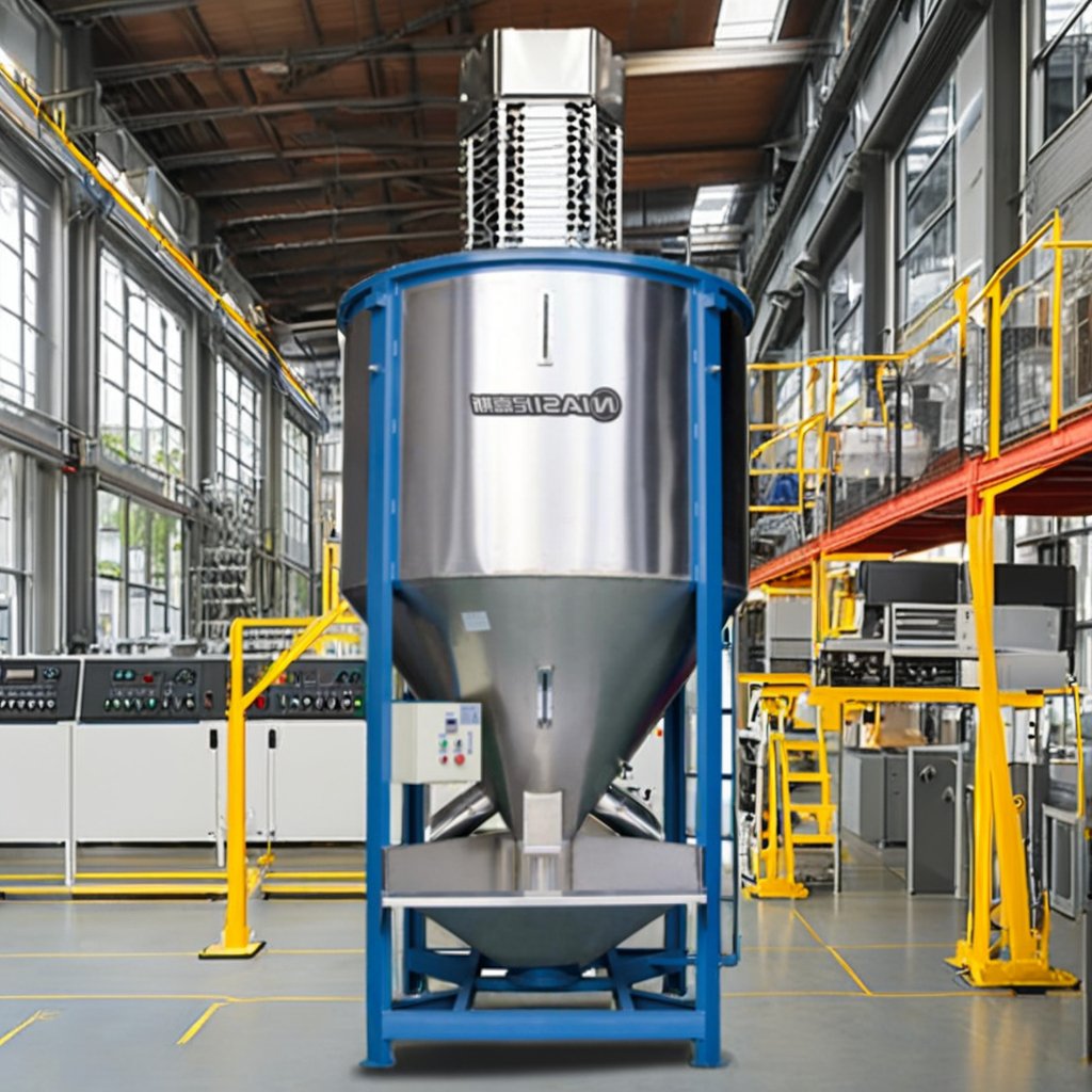 Plastic particles recycled materials large-scale industrial mixing mixer stainless steel screw mixer drying equipment