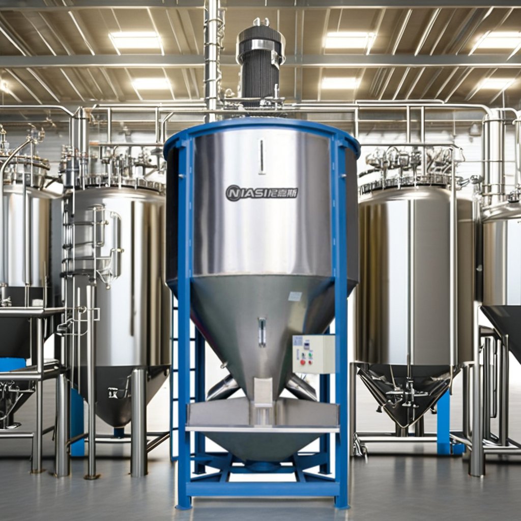 Plastic particles recycled materials large-scale industrial mixing mixer stainless steel screw mixer drying equipment