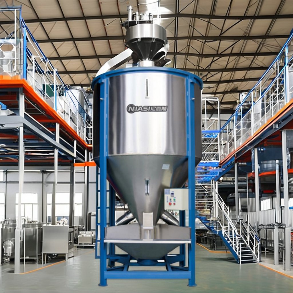 Plastic particles recycled materials large-scale industrial mixing mixer stainless steel screw mixer drying equipment