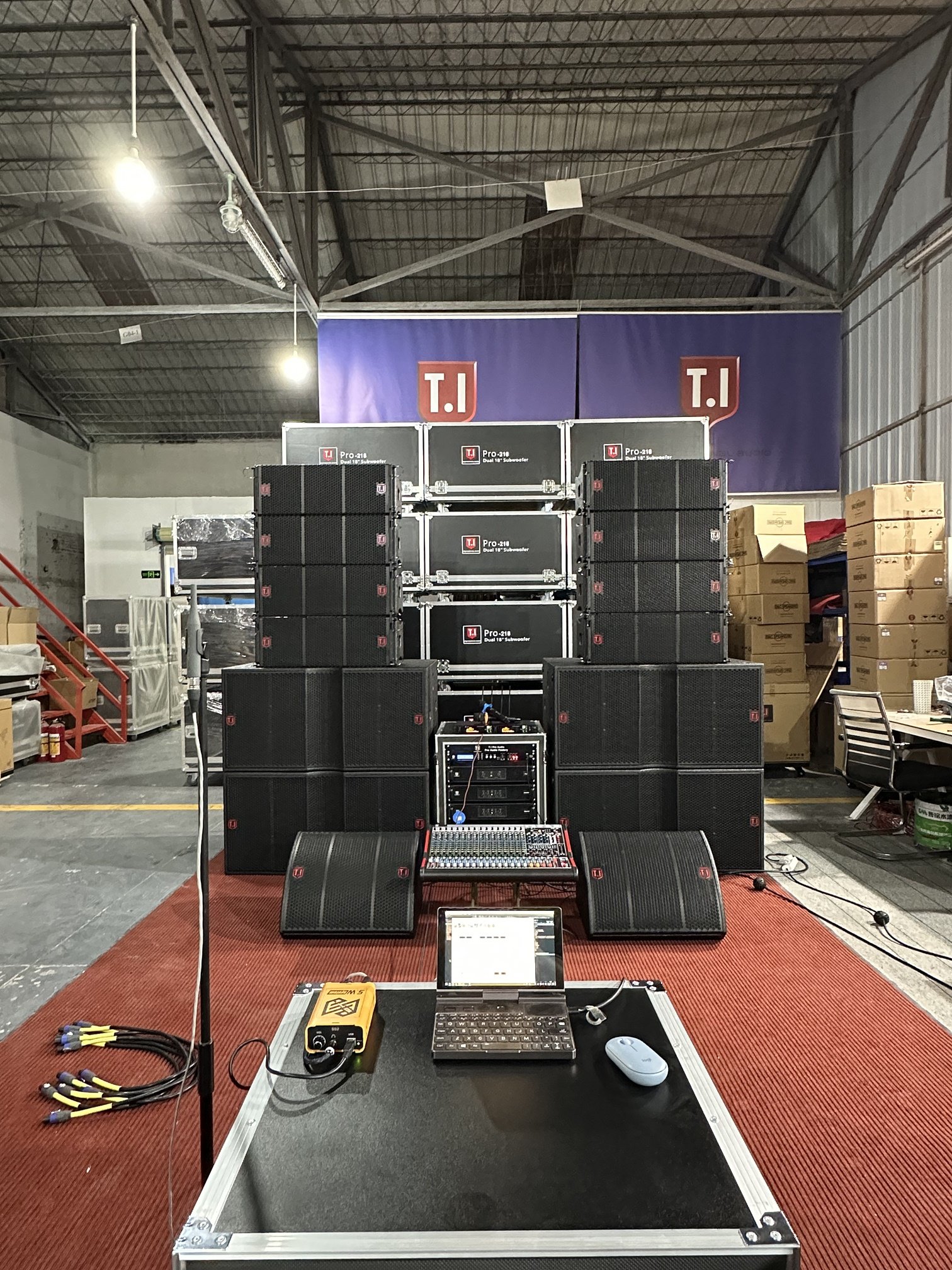 Hot promotion fully set speakers 8tops 4 bass two monitor amplifier processor audio speakers