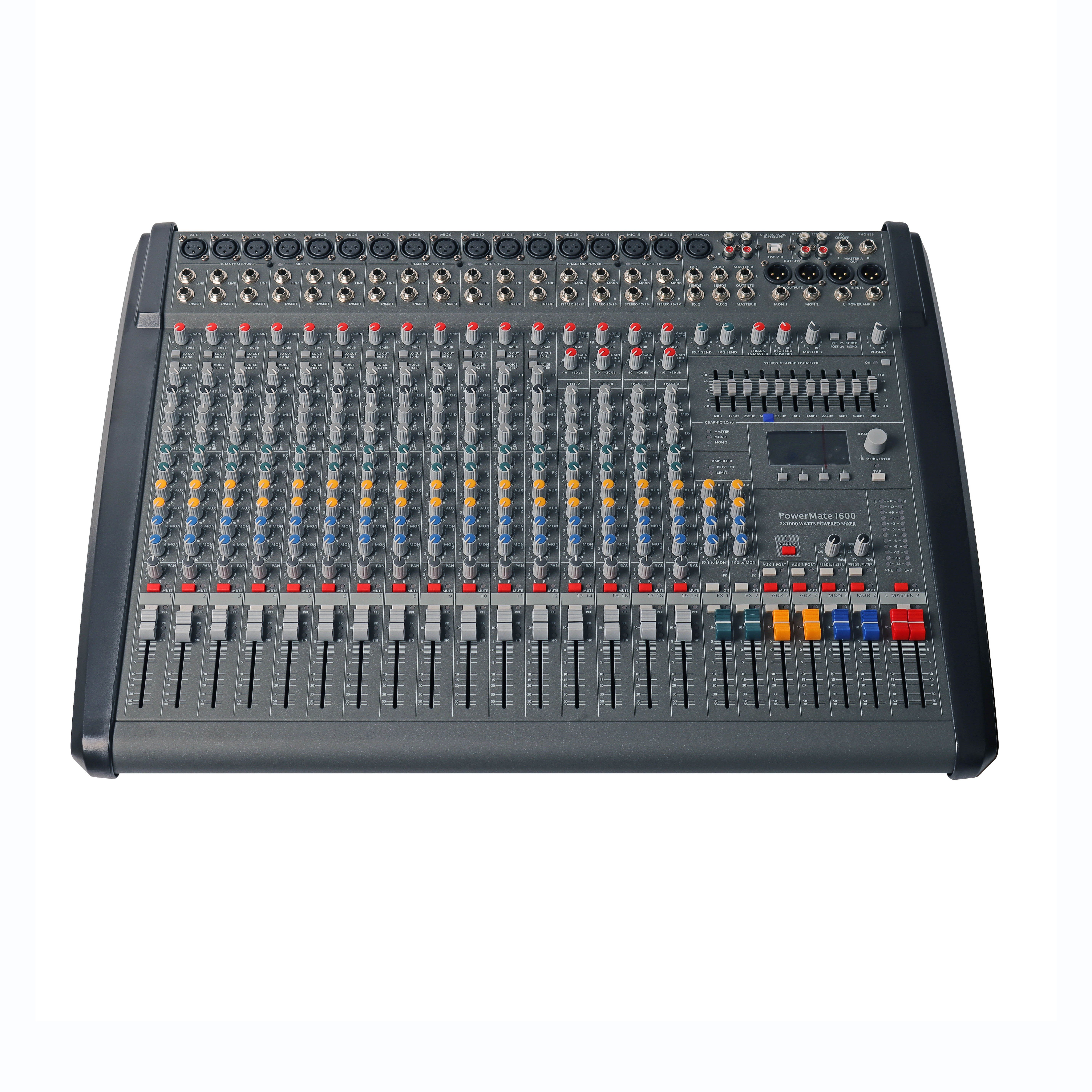 top quality 1:1power Mixer pm 1600-3 PM1600-3 Controller Audio Sound console music mixer amplifier