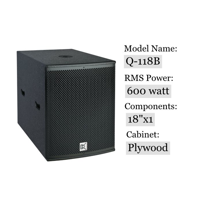 CVR Great Power Active 18 Inch DJ Subwoofer