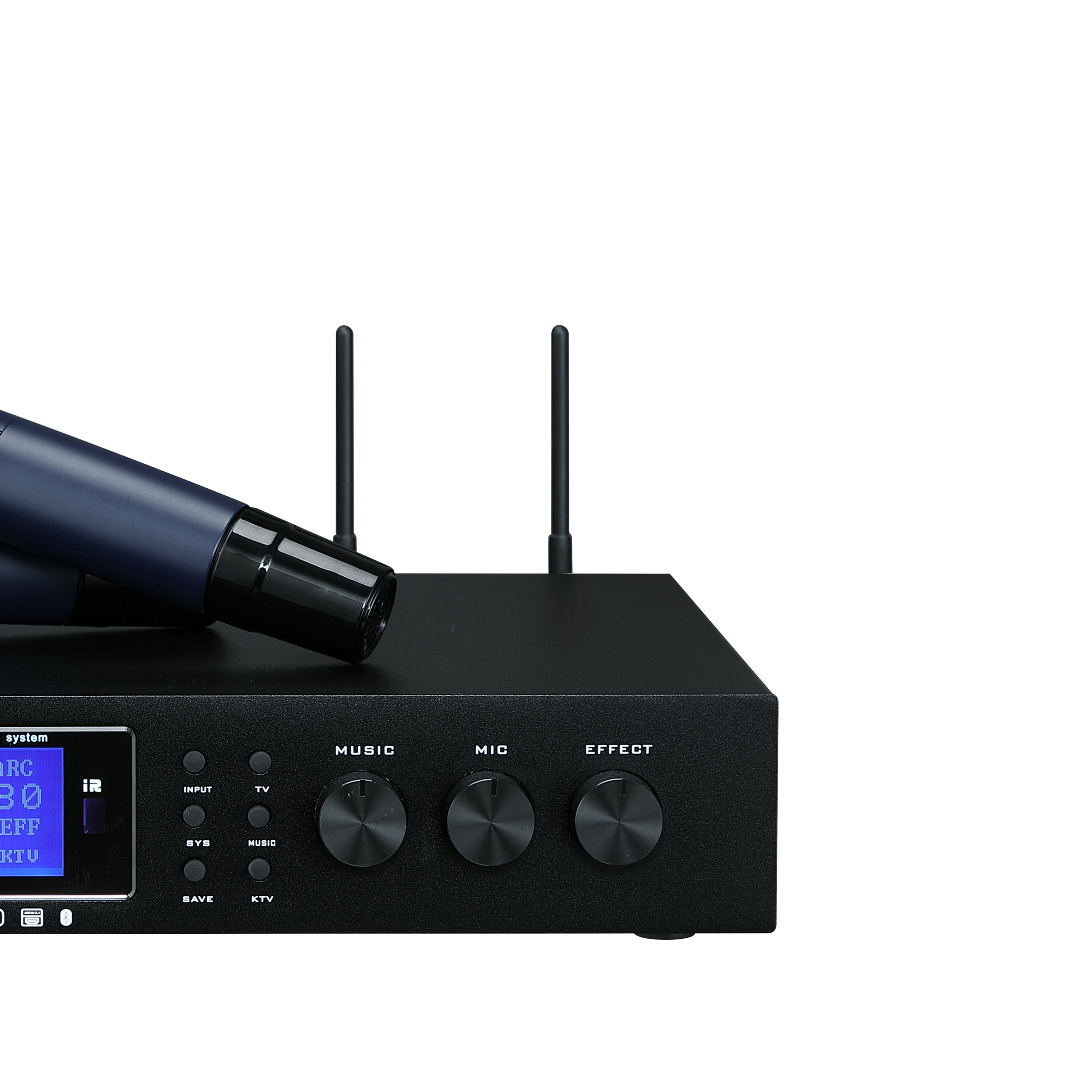 Professionalaudio Sound Equipment Digital Integrated Amplifier with Built-In Microphone for Karaoke
