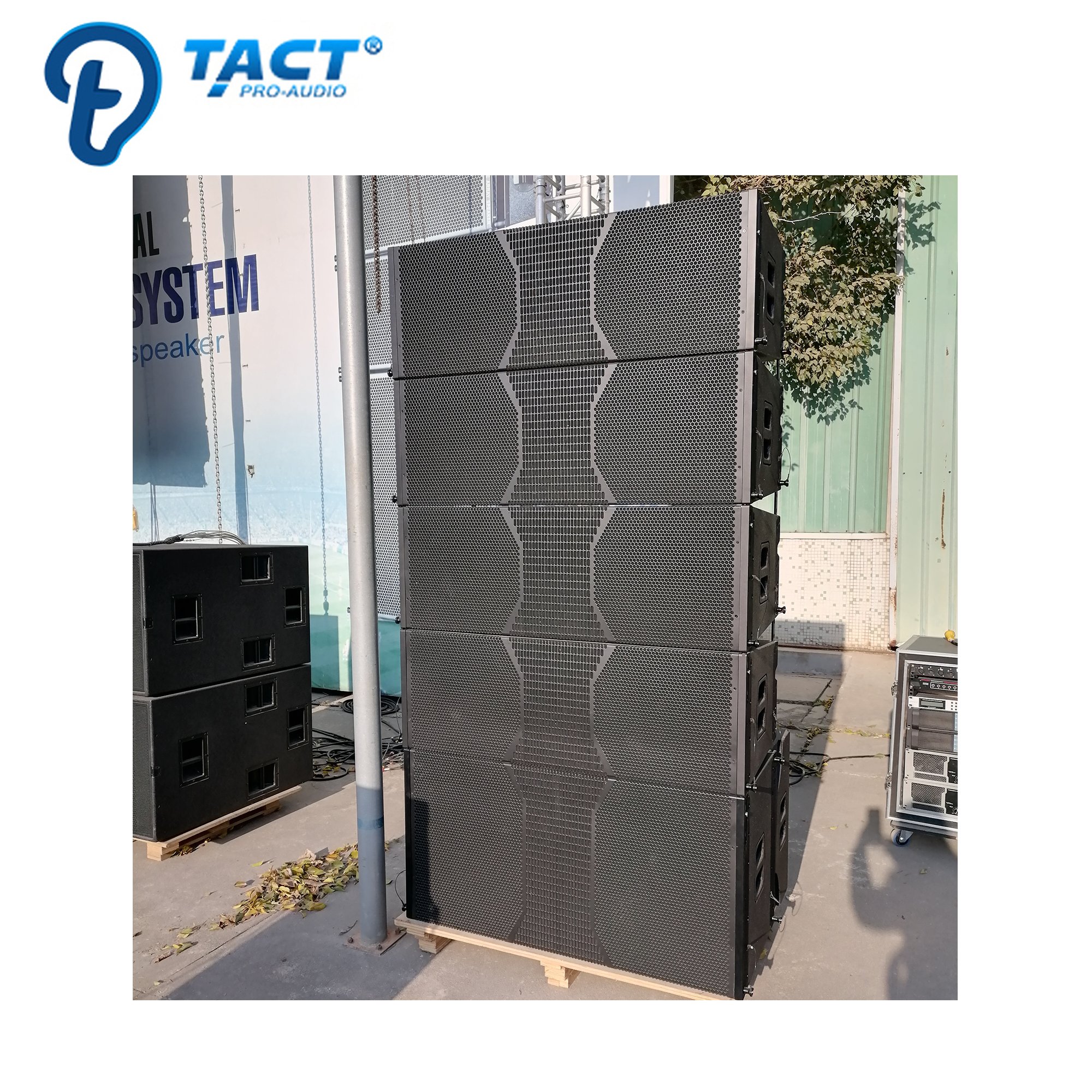 Professional sound powerful 1000W dual 12 inch sound equipment line array speaker system