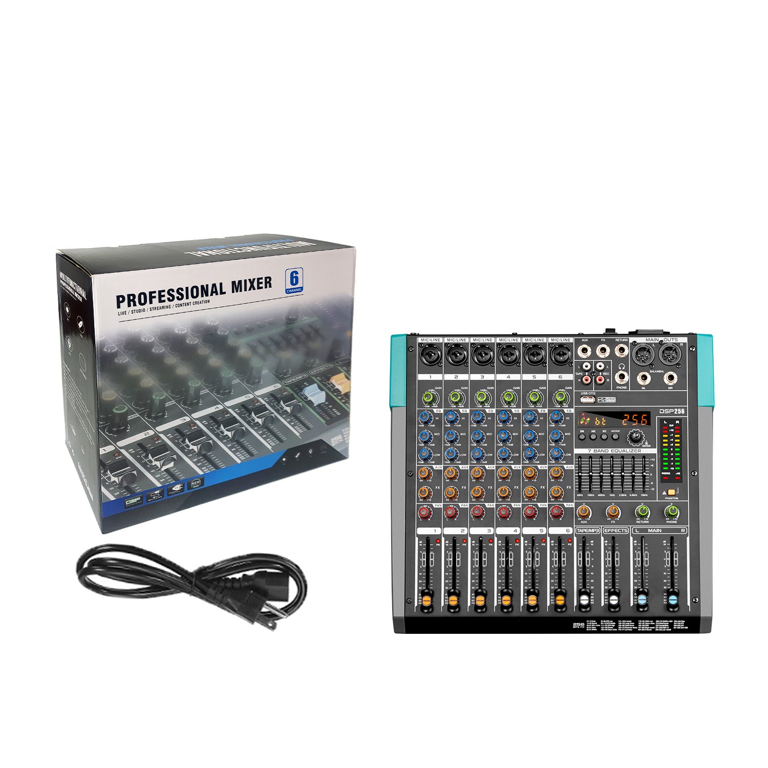 2024 Professional Mixer Audio 6 Mono channel Mixing Console Misturador De Audio