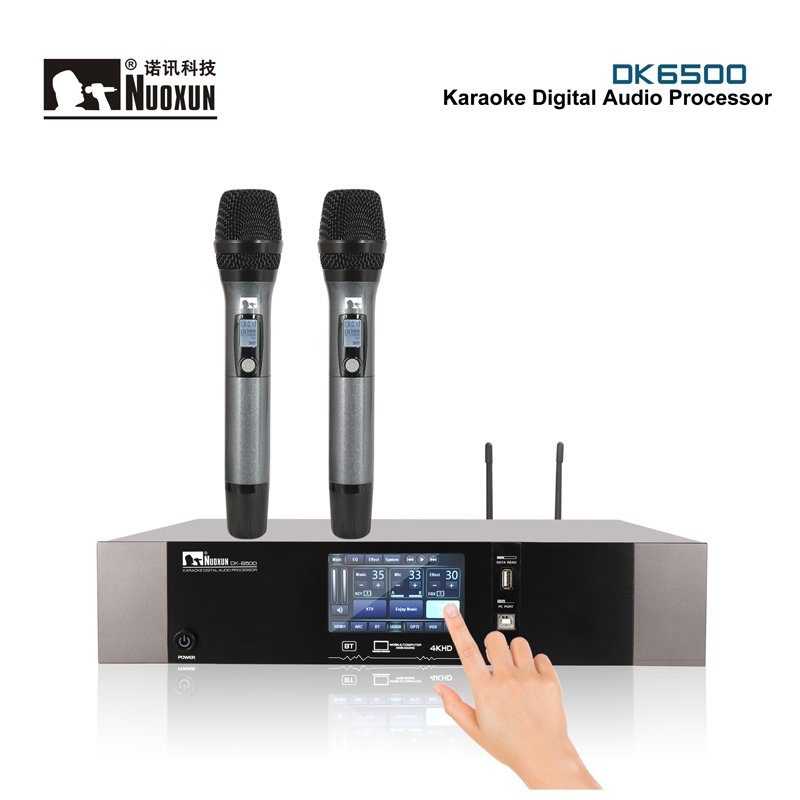 DK6500 Professional Front Stage Karaoke Audio Processor 3 In 1 DSP Karaoke Microphone Amplifier
