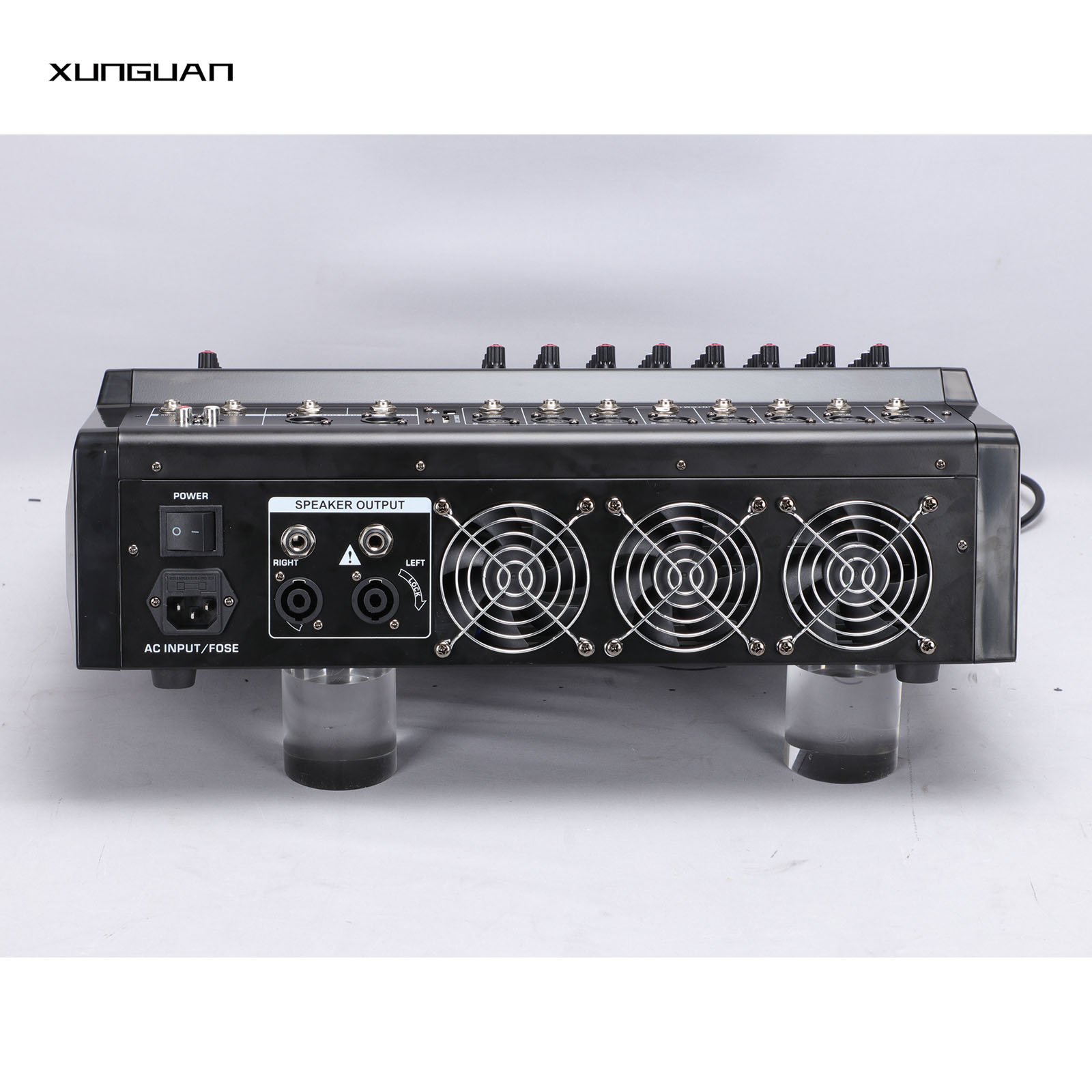 DMX99 Series 8/12/16 Channel Three-Fans BT Powered Mixer 16/99DSP+2EQ 2CH*350W with 48V phantom power/MP3 Audio Sound Equipment