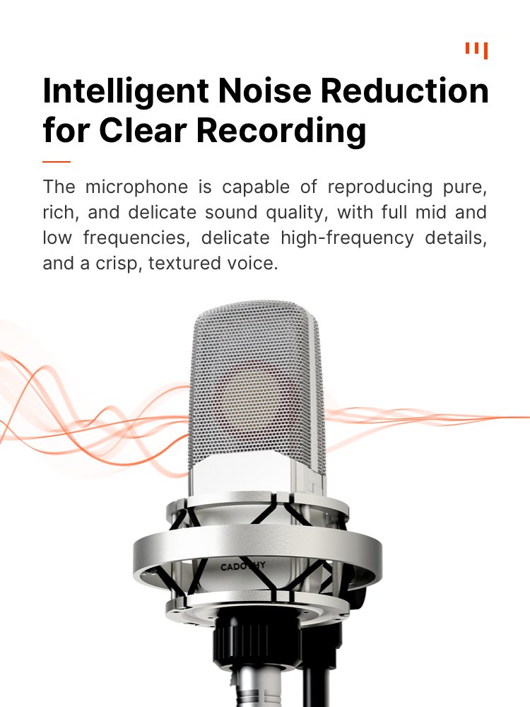 CADOTHY Podcast Equipment Recording Studio Microphone for Live Streaming Soundcard Speaker Audio Mixer Sound Cards