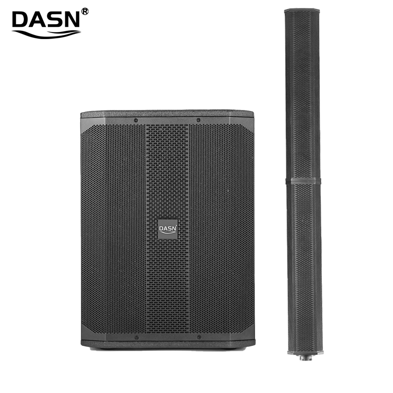 DASN B1 4000W Peak 1000W RMS Audio Dj Party Stage Indoor Outdoor Active Professional Column Speaker 12 inch Subwoofer PA System
