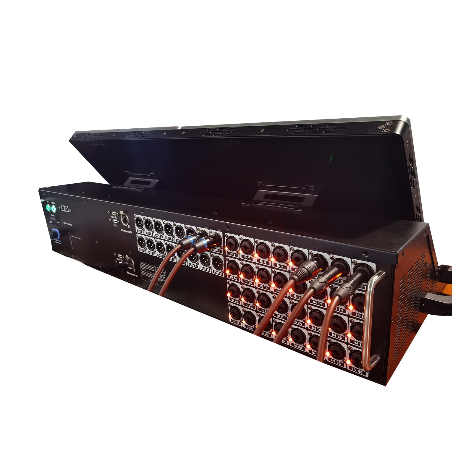 Professional Dante 120-channel Digital Mixing Console with 5-Segment Stereo Equalization Audio Video Light GrandVJ LightJockey