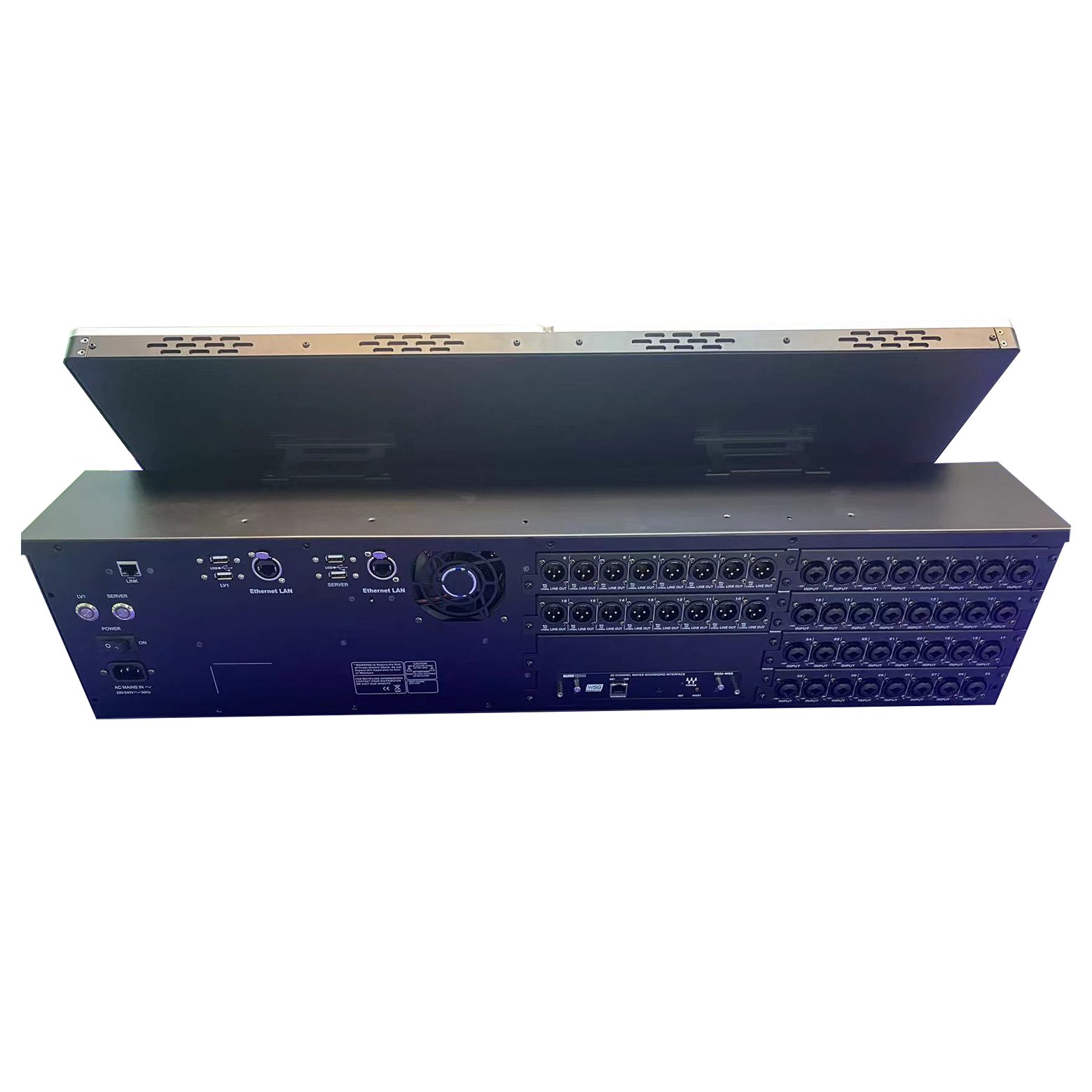 Professional Dante 120-channel Digital Mixing Console with 5-Segment Stereo Equalization Audio Video Light GrandVJ LightJockey