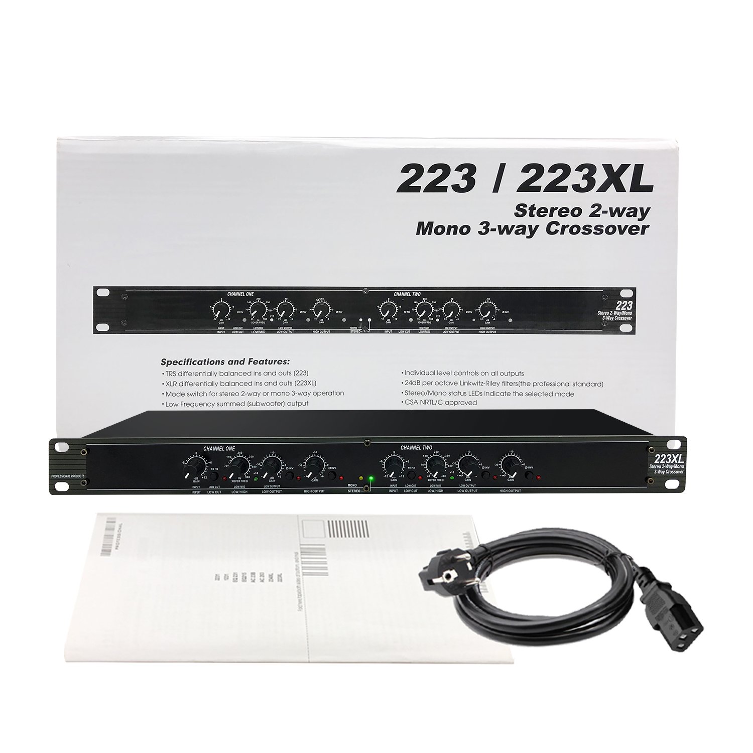 223XL professional audio equipment stereo 2-way crossover for bar stage tuning